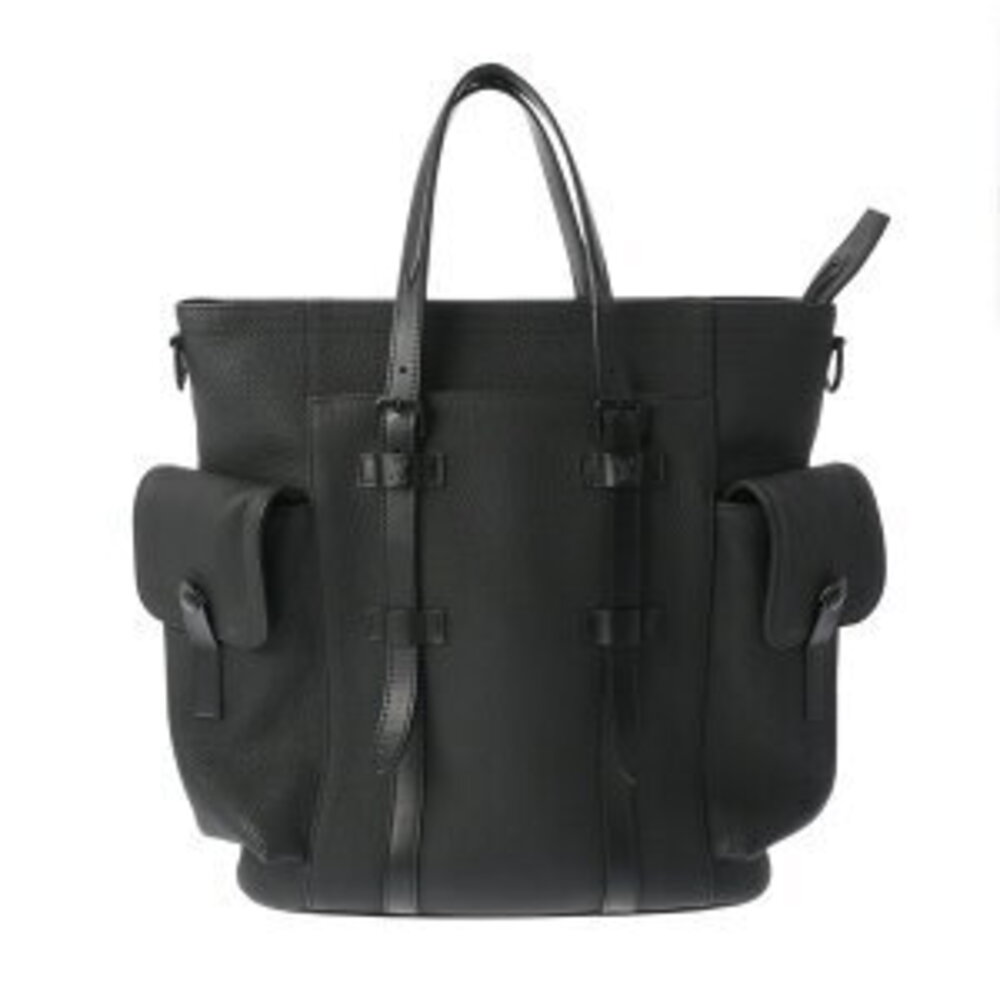 Louis Vuitton Christopher Tote Black Taurillon Leather Bag